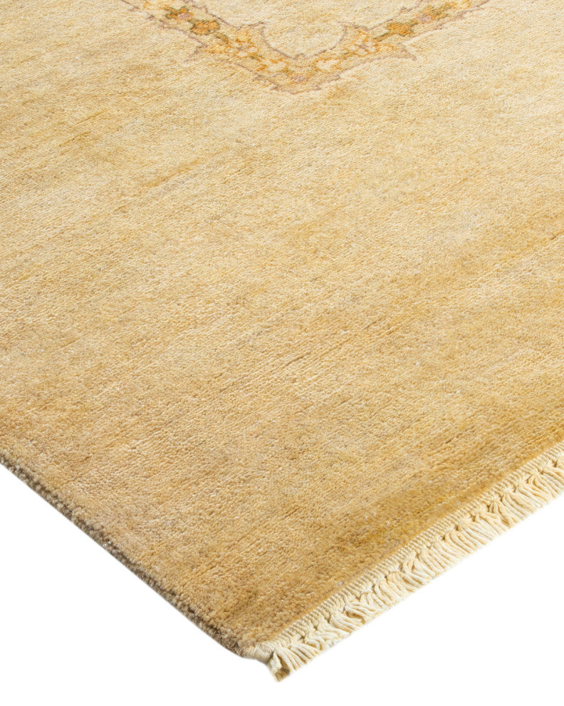 Eclectic, One-of-a-Kind Hand-Knotted Area Rug Ivory, 9' 2" x 12' 2"