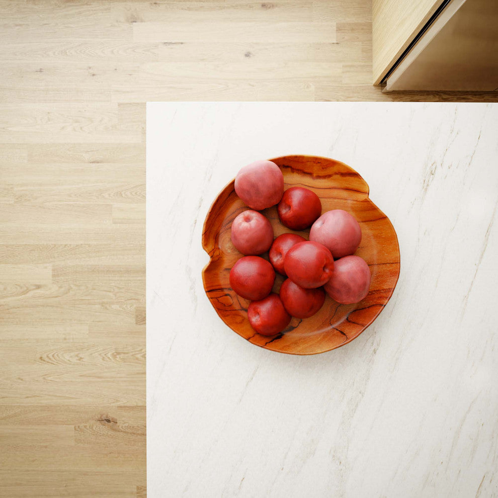 Bare Decor Ezma Solid Teak Decorative Bowl, Hand Made, 15.5" Round