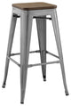 Promenade Bar Stool Set of 4-Gunmetal