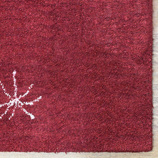 HAND KNOTTED LOOM SILK ECO-FRIENDLY RUGS-9'x12',Rectangle,Red White,Contemporary