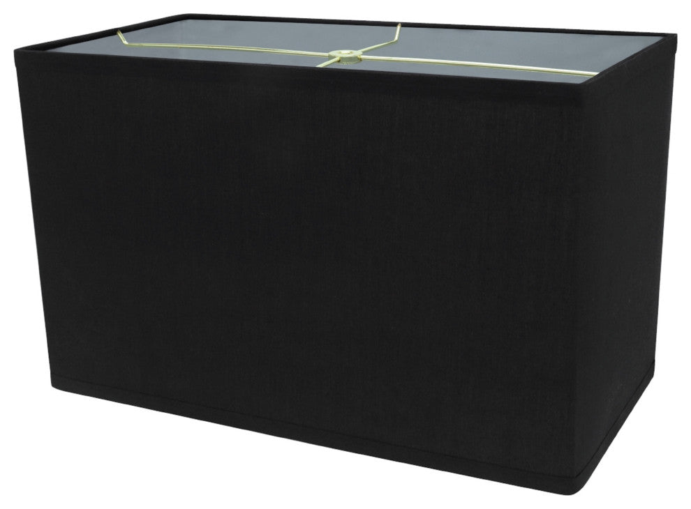 Aspen Creative 36001 Rectangle Hardback Shape Spider Lamp Shade in Black