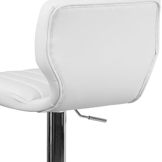White Vinyl Barstool