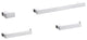 BOANN Sweden Series 4 Piece Stainless Steel Bathroom Set, Chrome