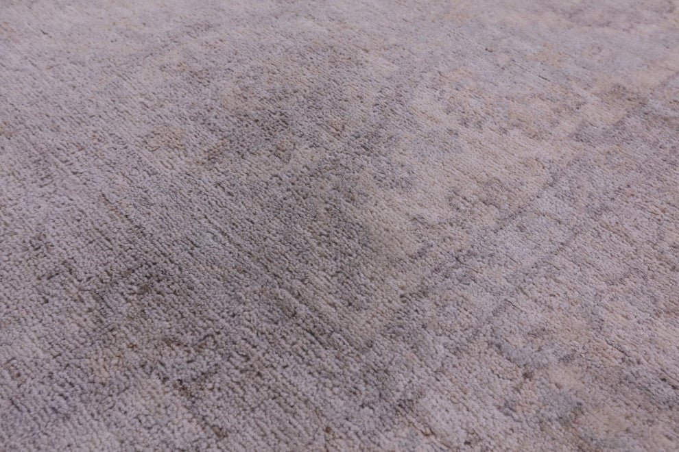 Hand-Knotted Peshawar White Wash Wool Rug 6' 0" X 9' 2" Q9529