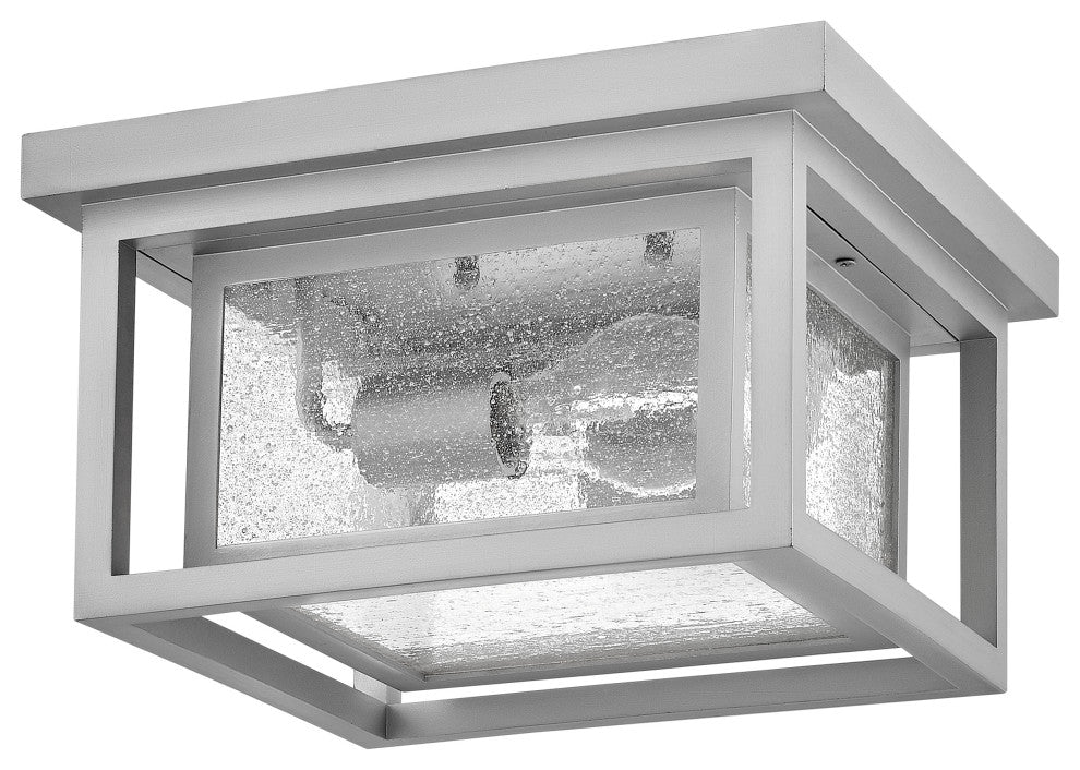 Hinkley Republic Small Flush Mount, Satin Nickel