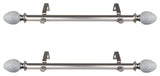 Afra Side Curtain Rods 12-20", Satin Nickel