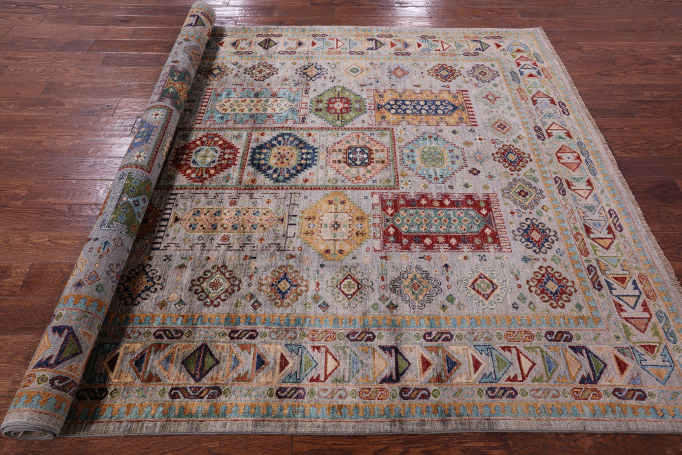 Fine Turkmen Ersari Hand-Knotted Wool Rug 6' 9" X 10' 0" - Q12198