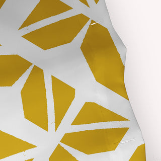 70"Wx73"L Kaleidoscope Graffiti Shower Curtain, Mustard