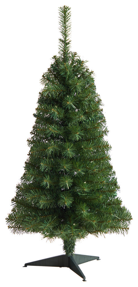 3' Green Artificial Christmas Tree With 50 LED Lights and 118 Bendable Branches