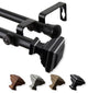 Kira 13/16" Double Curtain Rod Black