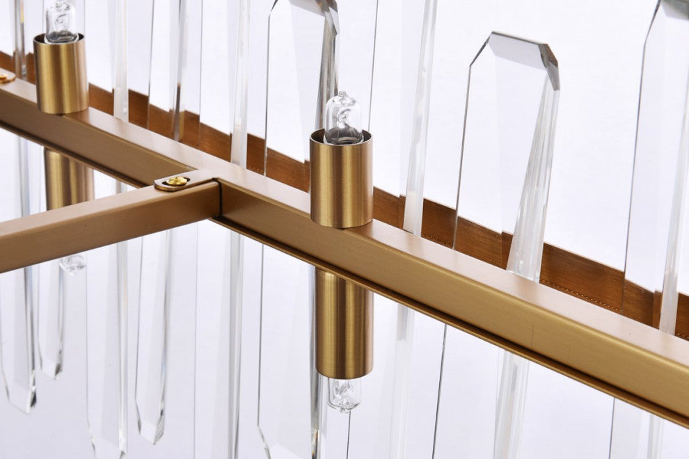 Modern Satin Gold 20-Light Chandelier