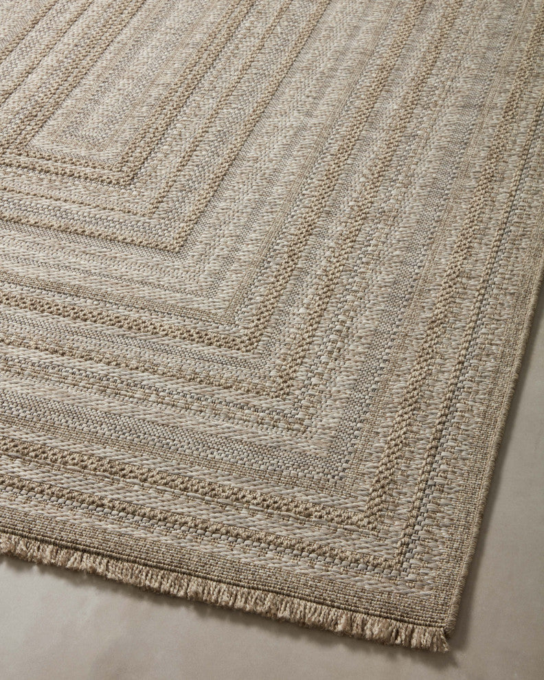 Loloi II In / Out Dawn Natural 7'-8" x 7'-8" Round Area Rug