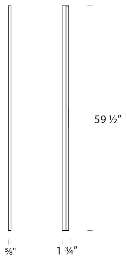 Sonneman 2332 Stiletto Lungo 60" LED Bath Bar - Satin Black