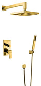 Bravat Wall Mount Shower Square ad With Hand-Held Shower and Thermostatic Shower