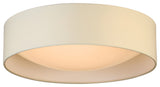 Eglo 204723A Orme 16"W LED Flush Mount Drum Ceiling Fixture - White