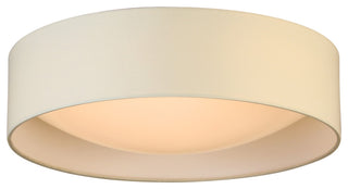 Eglo 204723A Orme 16"W LED Flush Mount Drum Ceiling Fixture - White
