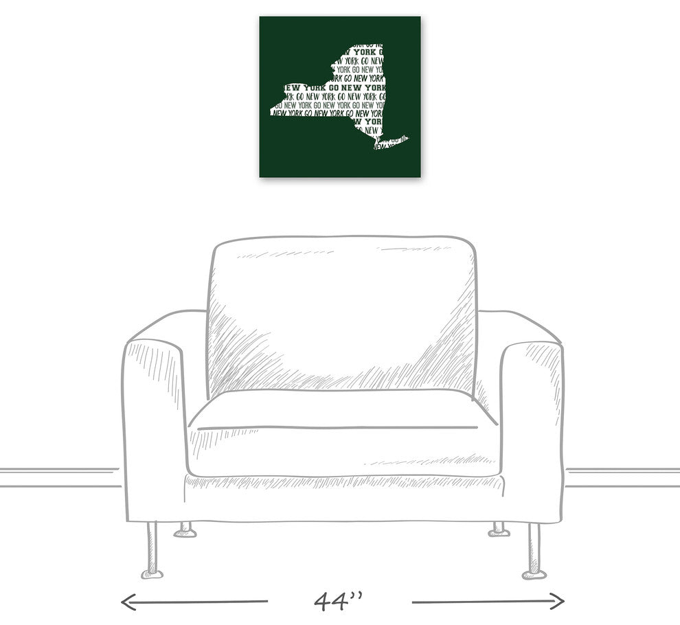 Green New York Go Team 16x16 Canvas Wall Art