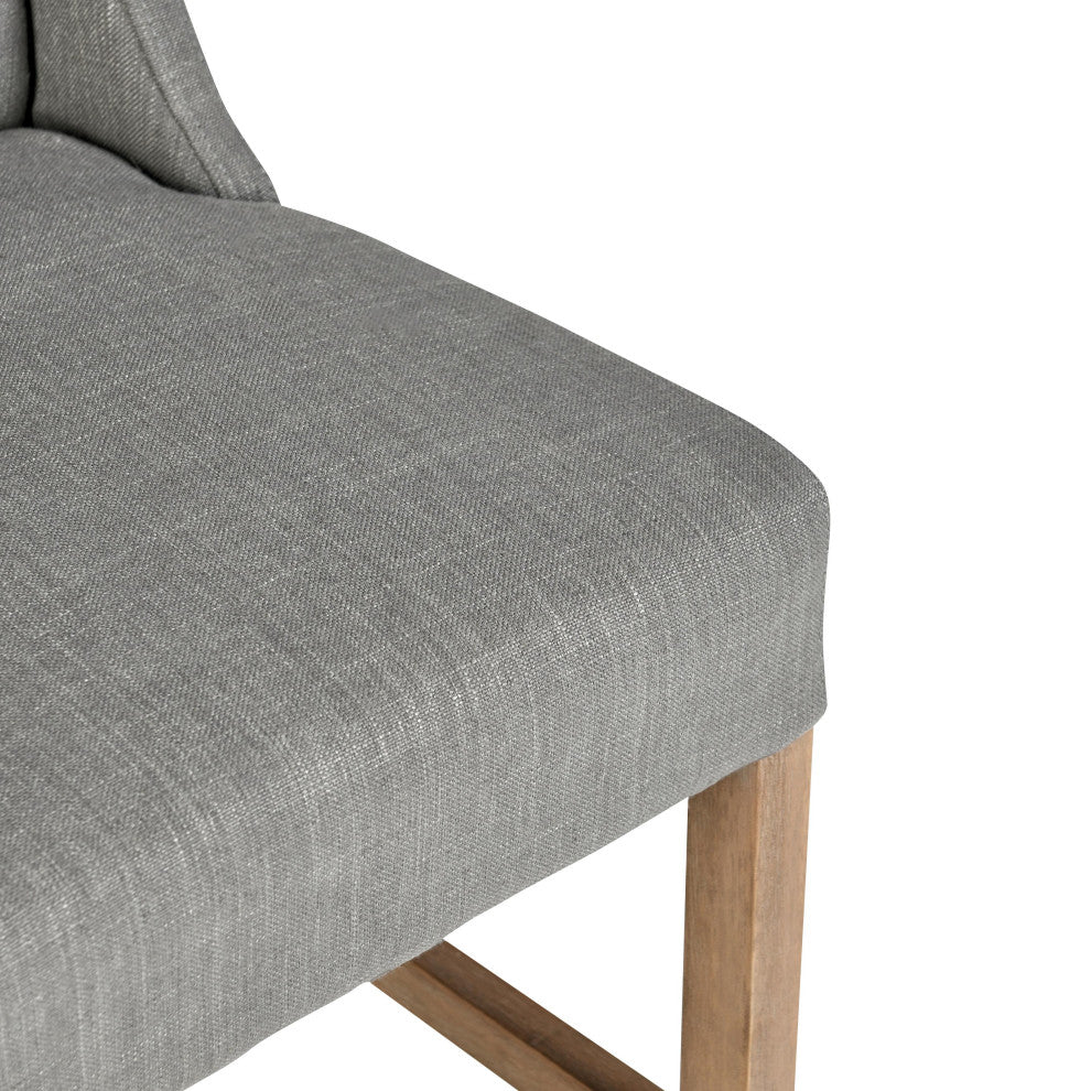 Home Karla Tufted 24" Counterstool by Kosas Home, Gray