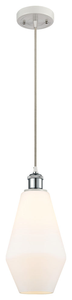 Innovations 516-1P-WPC-G651-7 1-Light Mini Pendant White and Polished Chrome
