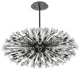 Victor 48" Crystal Starburst Oval Pendant, Black