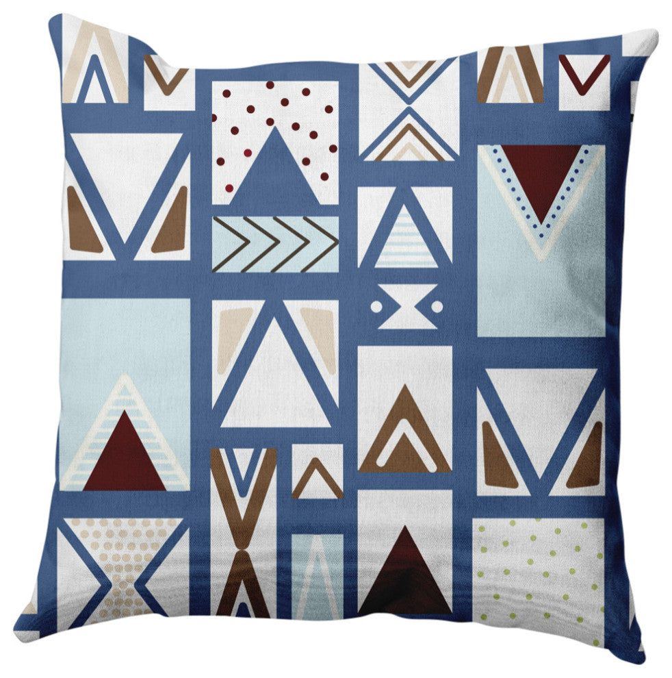 Merry Susan Decorative Throw Pillow, Medium Blue, 26"x26"