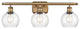 Innovations 516-3W-BB-G124-6-LED 3 Light Bath Vanity Light, Brushed Brass