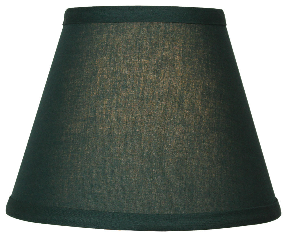 Fenchel Shades 5"x9"x7" Spider Attachment Empire Lamp Shade, Linen Hunter Green