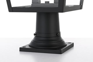 Home Living 12" Outdoor Post Light, Black