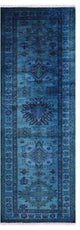 2' 8" X 7' 10" Runner Full Pile Overdyed Kazak Handmade Rug - Q12743