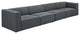 Modway Mingle 4 Piece Upholstered Fabric Sectional Sofa Set, Gray