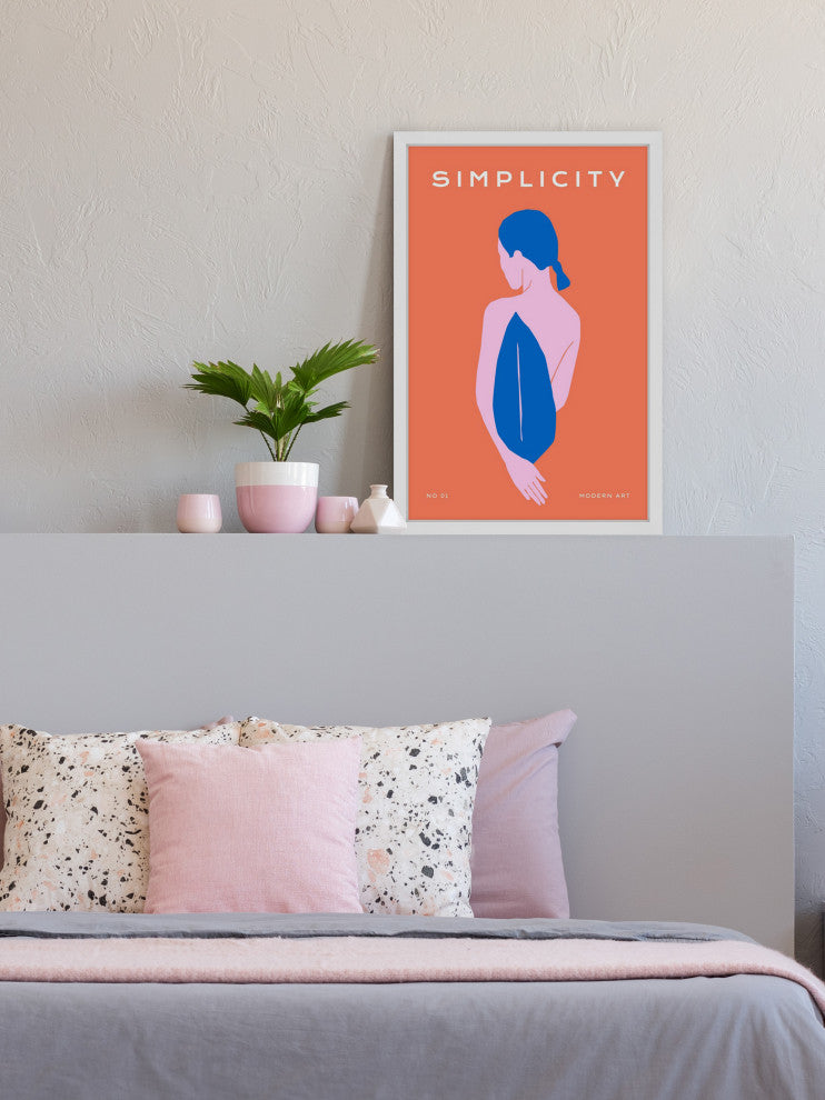 "Simplicity No 01" Framed Painting Print, 20x30