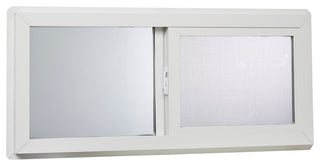 36" x 36" Vinyl Utility Left, Hand Sliding Window with Dual Pane Insulated Glass
