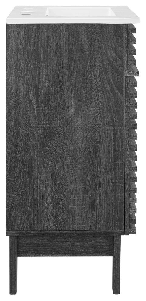 Render 18" Bathroom Vanity Cabinet, Charcoal White