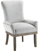 Linen Arm Chair, Gray Finish