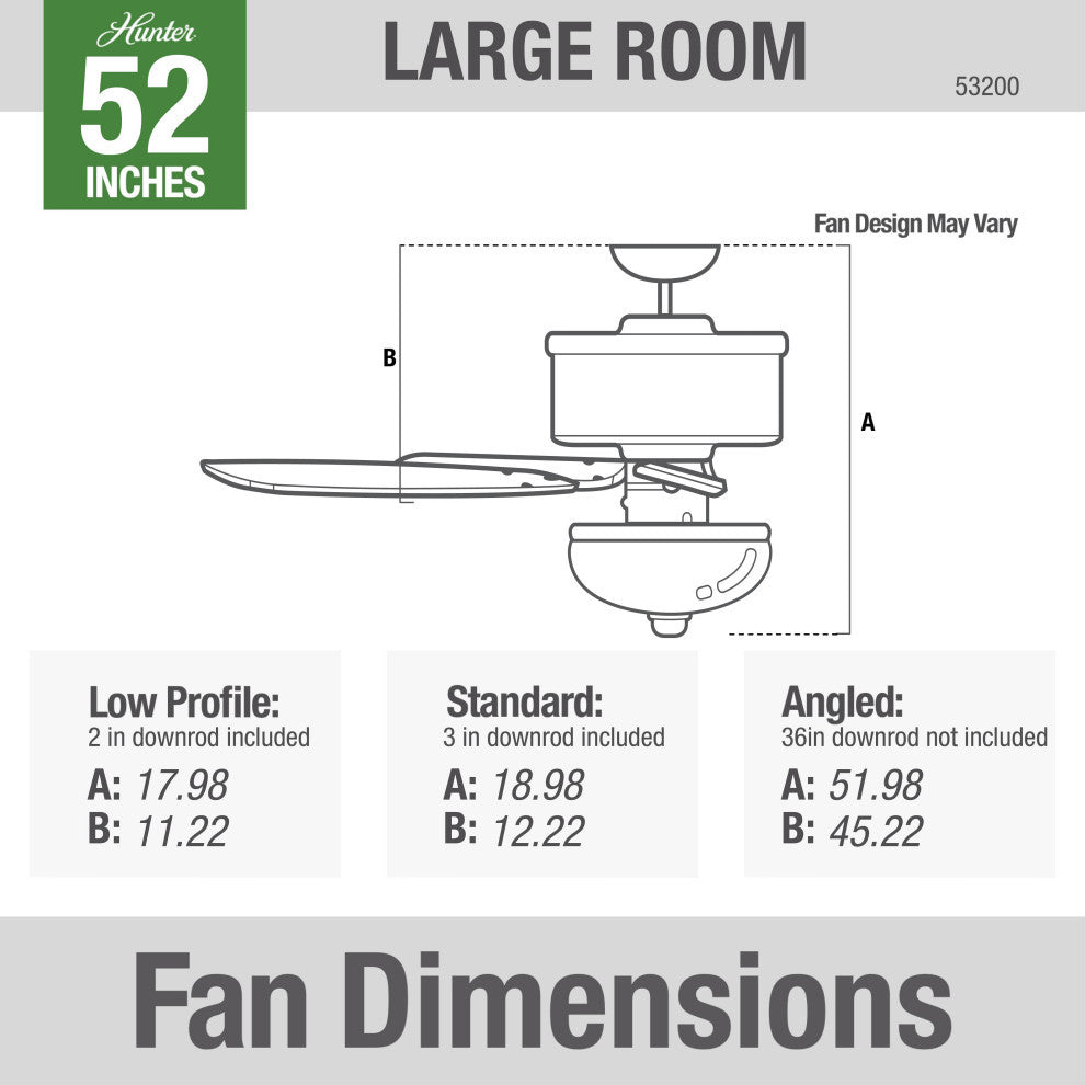 Hunter Fan Company Italian Countryside Cocoa Ceiling Fan With Light, 52"