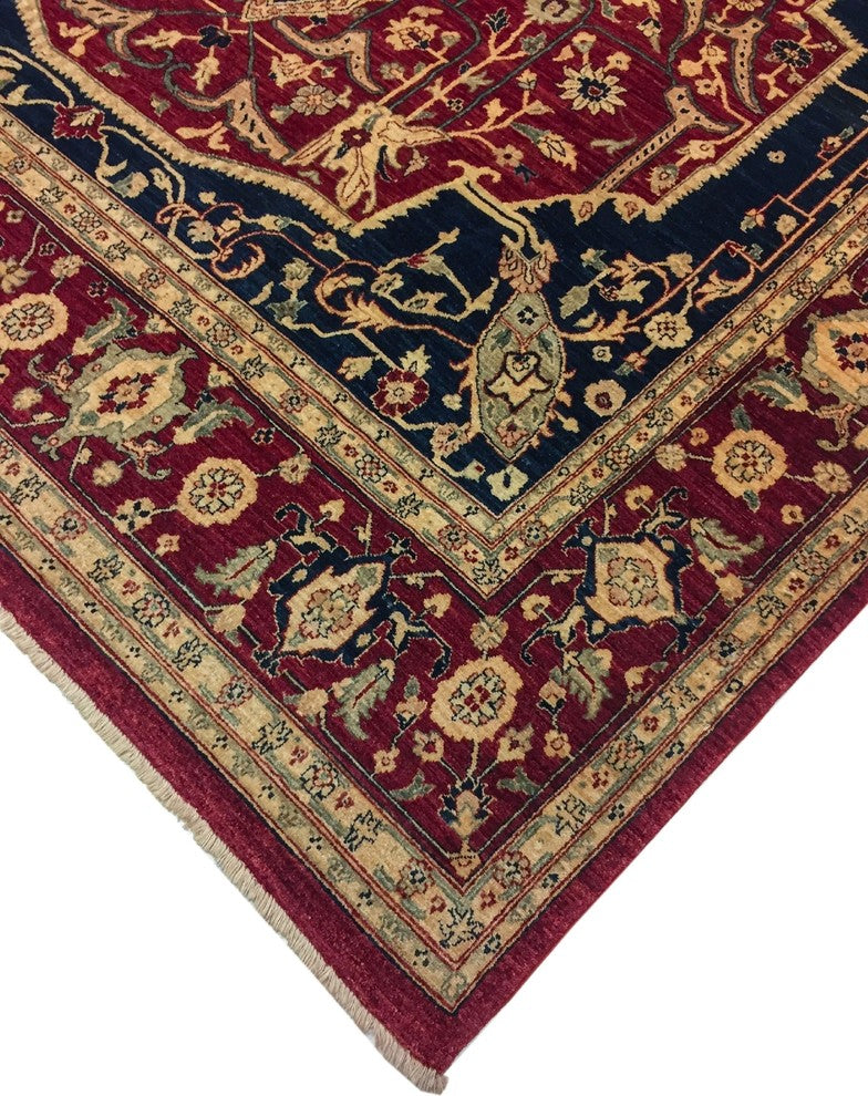 Peshawar Salamatou Rust/Blue Rug, 8'11x11'11