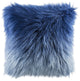 Safavieh Faux Flokati Pillow Blue 20" X 20"