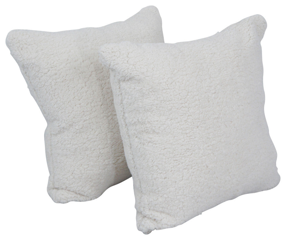 17" Jacquard Throw Pillows With Inserts, Set of 2, Grattan Rice
