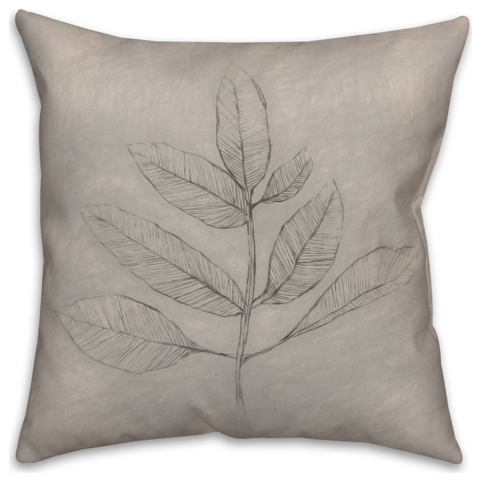 Sketch Fall Leaf 2 18"x18" Spun Poly Pillow