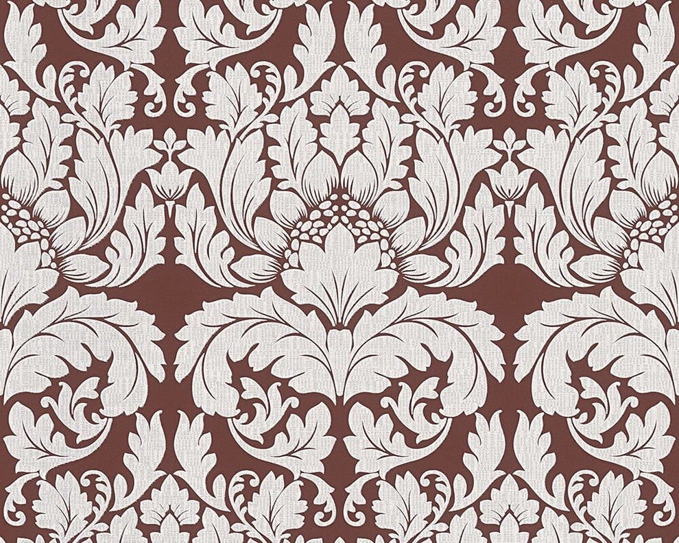 Metropolis 2, Urban Graphic Stripes Floral Plain Light Brown Wallpaper Sample