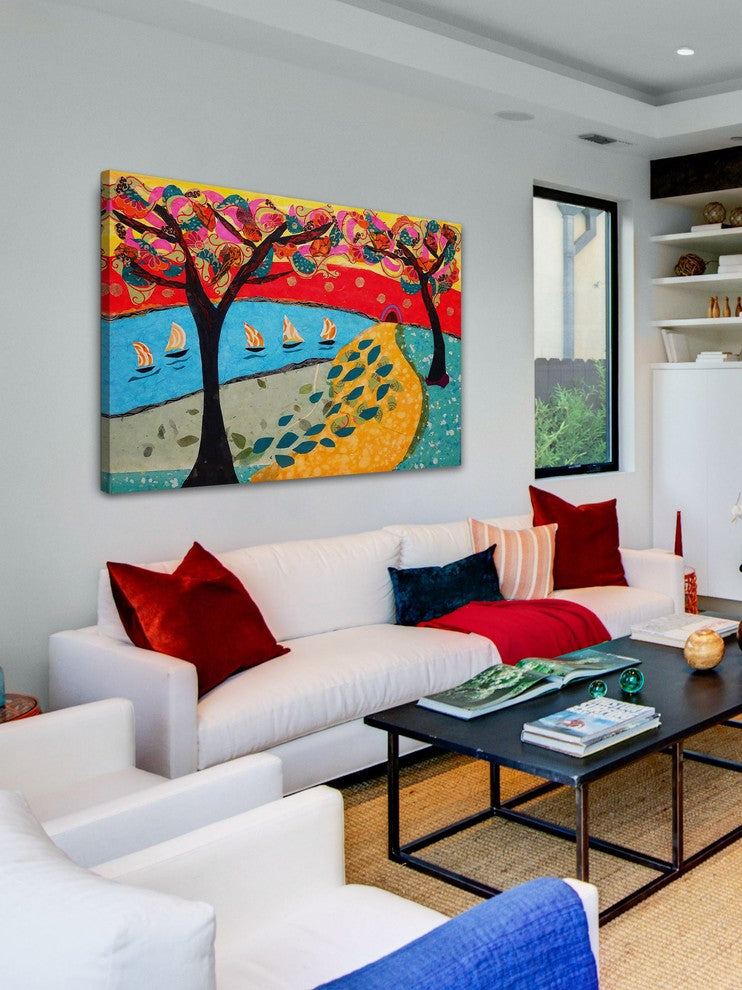 "Idyllic Series 1" Painting Print on Canvas by Lisa Mee