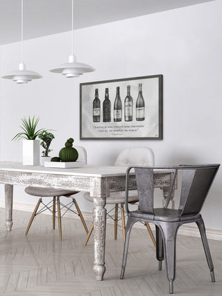 "Wine & Philosophy" Framed Painting Print, 36"x24"