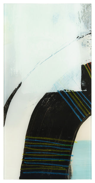 "Kabuki" Frameless Free Floatingtempered Glass Wall Art, A