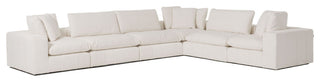 Divani Casa Vicki Modern Ivory Fabric Modular Sectional Sofa