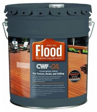 Flood FLD447-05 Exterior CWF Oil Clear Wood Finish, 5 Gallon