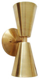 Cape-Town Polished Brass Two-Lamp Wall Light