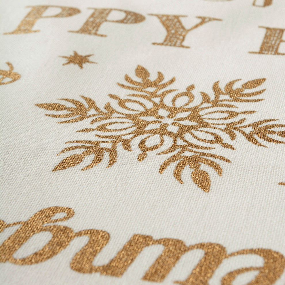 Gold Christmas Collage Tablecloth 70 Round