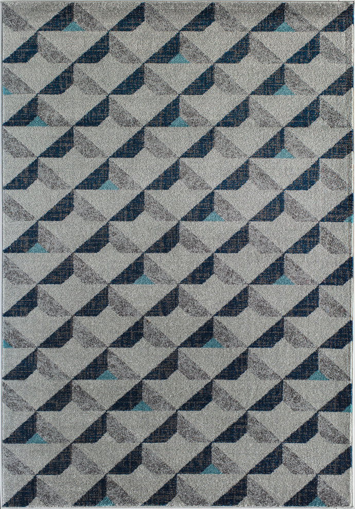 Rugs America Aurea Contemporary Geometric Soft touch Area Rug, Grey Tone, 5' X 7