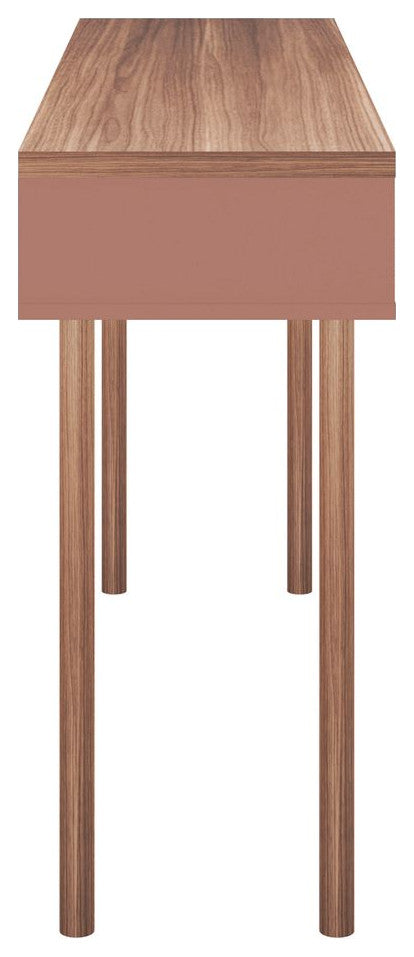Windsor 47" Console Accent Table, Ceramic Pink and Nature