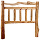 Red Cedar Log Double Top Rail Headboard, Full